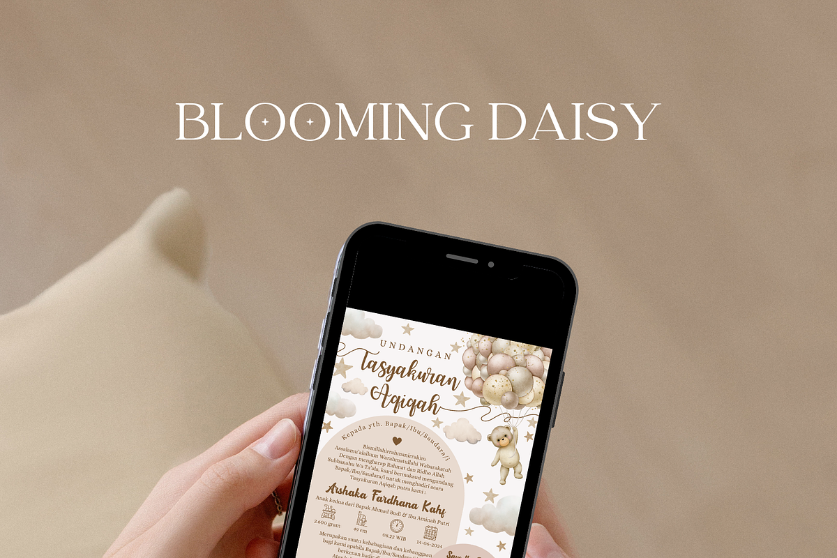 Bear and Balloons Canva Template, an Invitation Template by Blooming Daisy (Photo 3 of 4)
