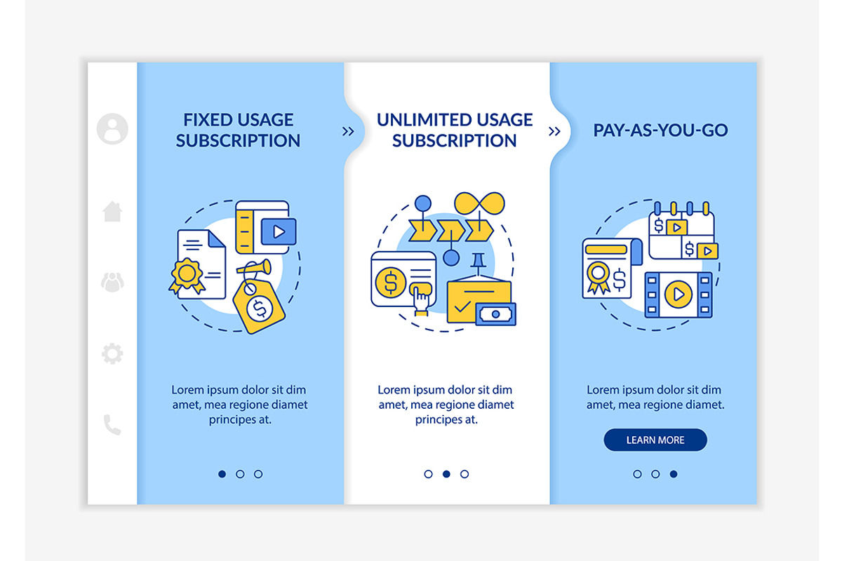 Types of subscription blue and white, a Templates & Theme by IMG ...