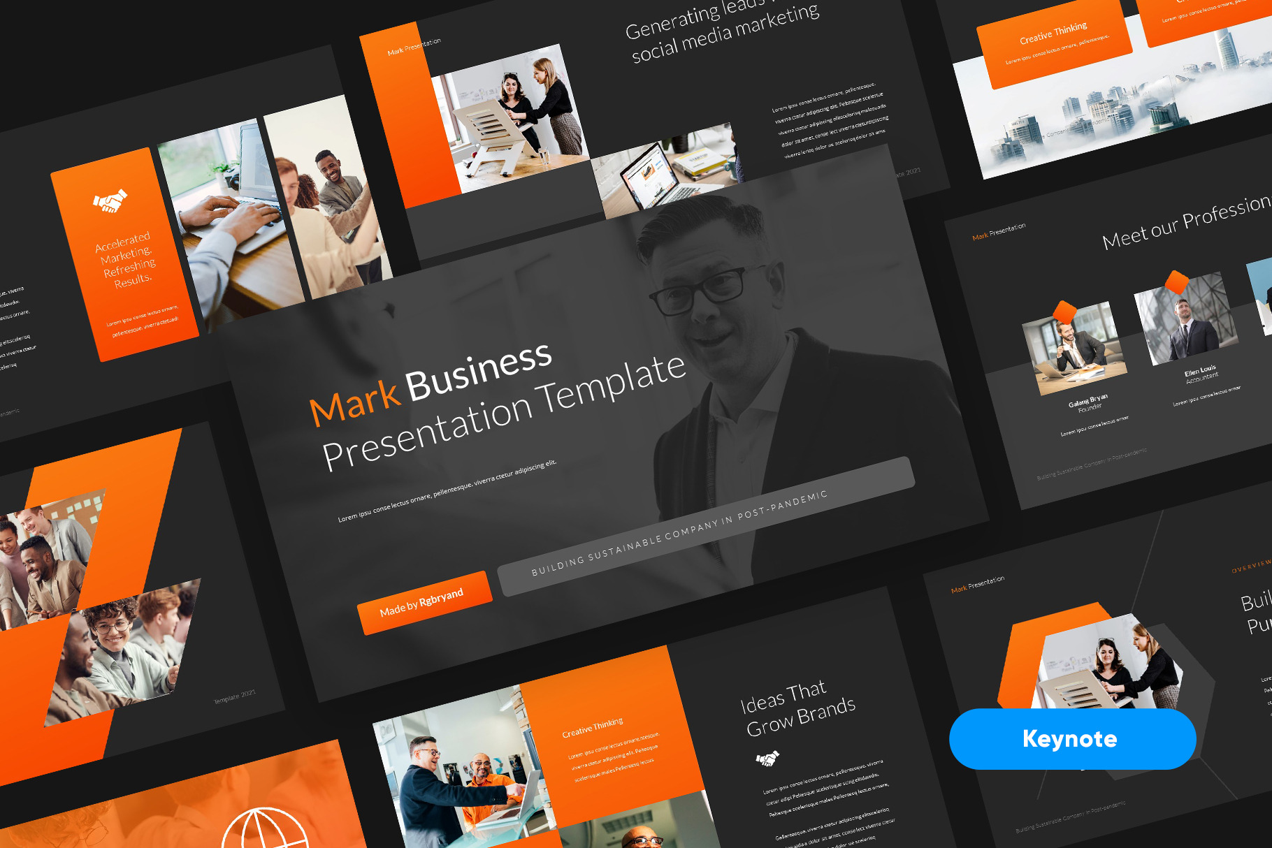 MARK - Business Keynote Template, a Presentation Template by rgbryand