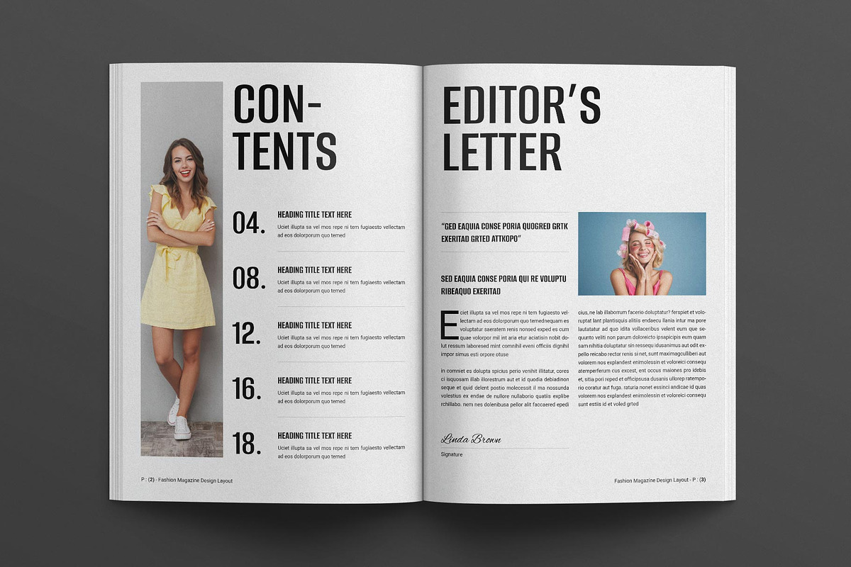 Fashion Magazine Design Layout preview 2