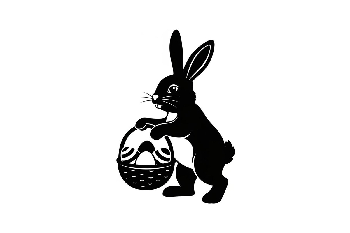 Cute Easter Bunny Silhouette bundle, an Illustration by Artivon (Photo 23 of 51)