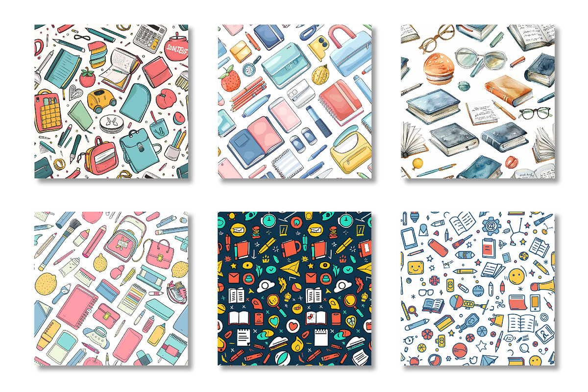 School Days Seamless Patterns, a Pattern Graphic by Canvas Craft (Photo 2 of 6)