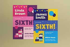 Kids Birthday Invitation, an Invitation Template by graphicook