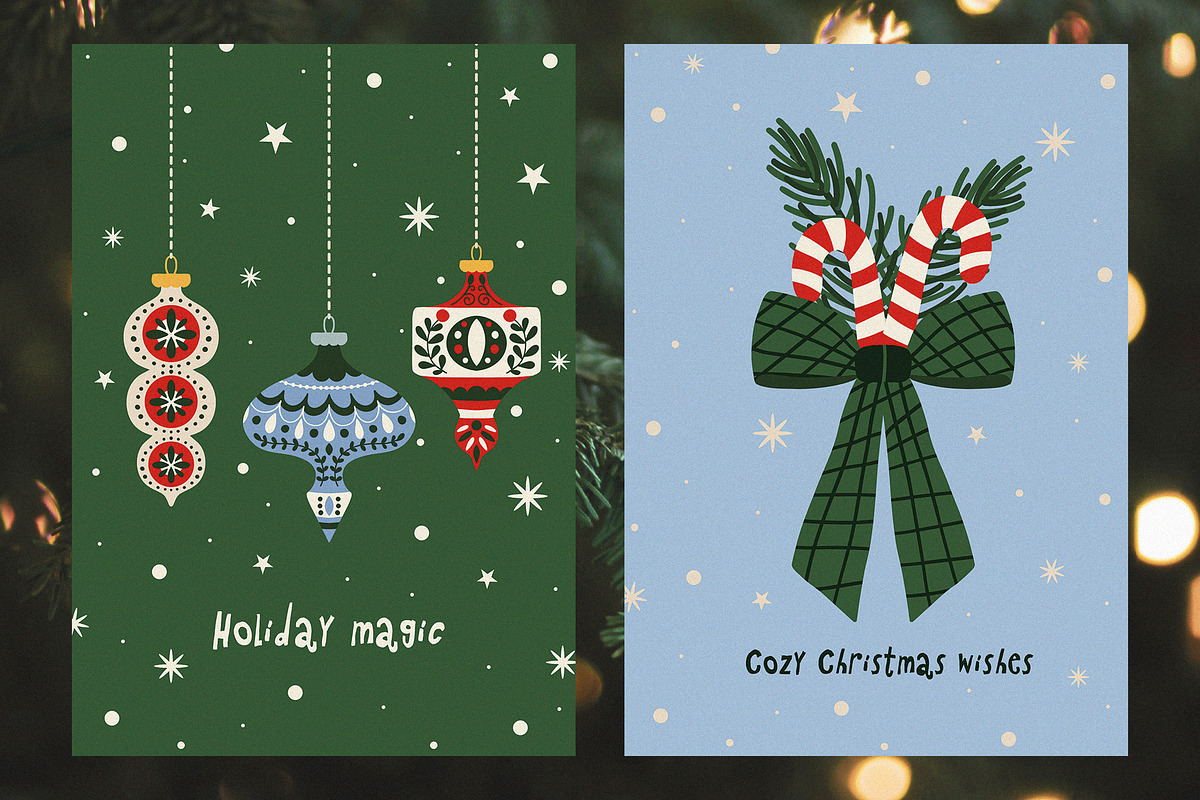 Christmas Folk Art graphic set, a Seasonal Illustration by Madiwaso (Photo 6 of 13)
