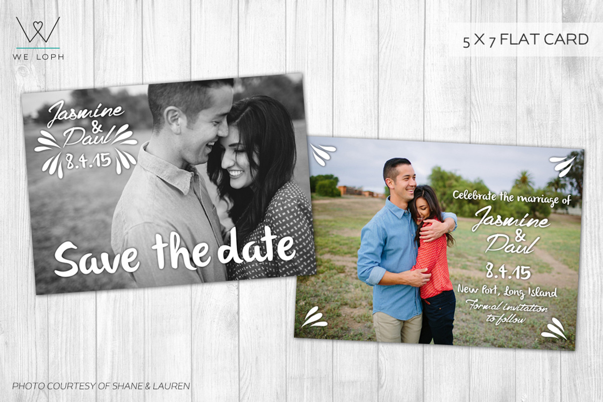 Save the date modern card template, an Invitation Template by We♡Loph