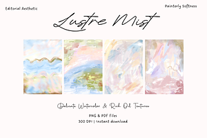Lustre Mist: Watercolor Oil Textures
