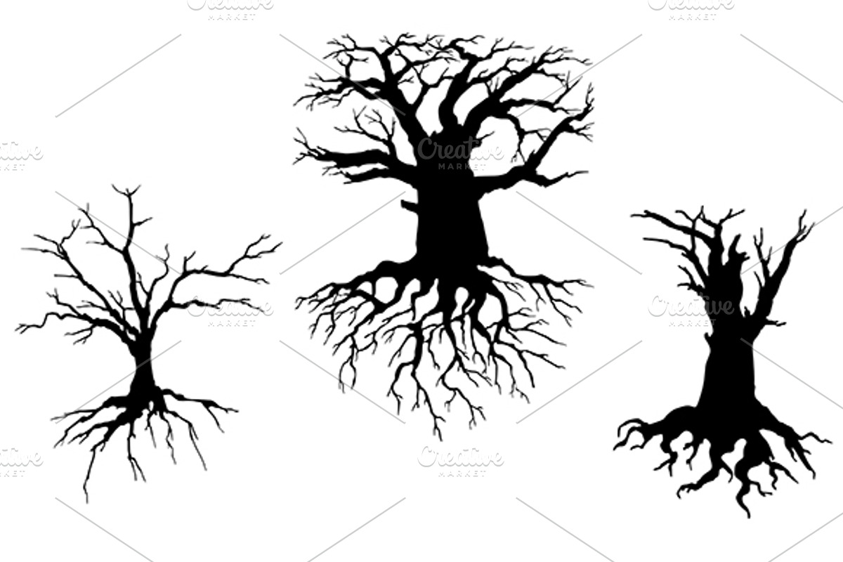 Dead trees for ecology design, a Background Graphic by Vector Tradition