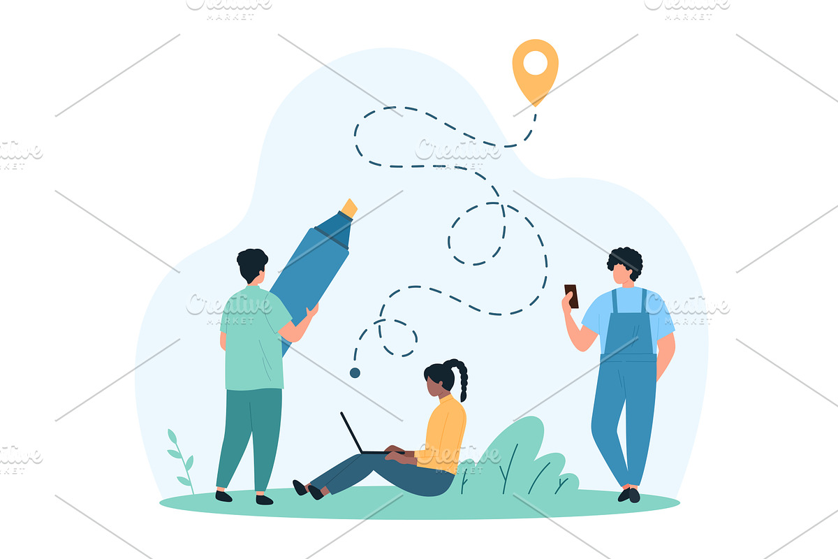 GPS navigation mobile app online, a Transportation Illustration by Flashvector