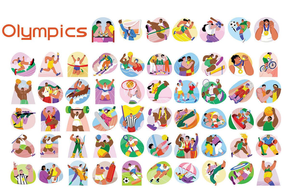 Flat Style Olympic Illustrations, an Icon by Vector Portal (Photo 1 of 2)
