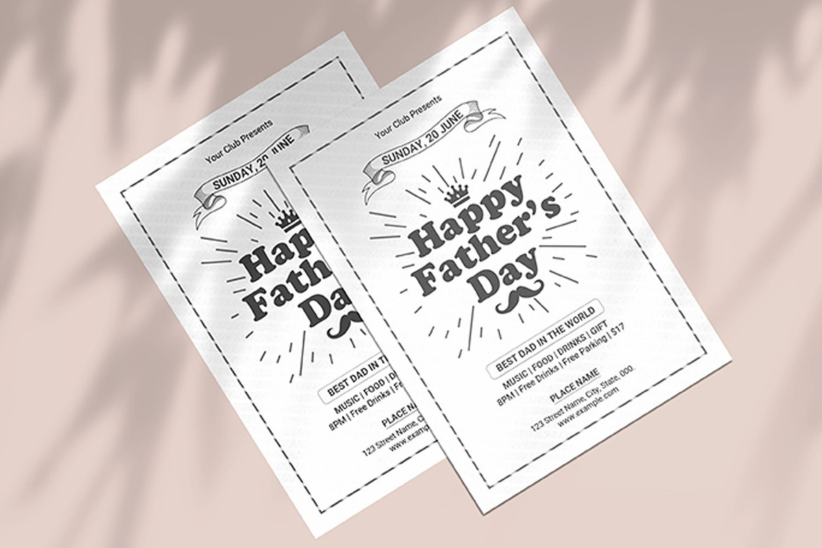 Father's Day Invitation Flyer, an Invitation Template by retrographix (Photo 3 of 3)