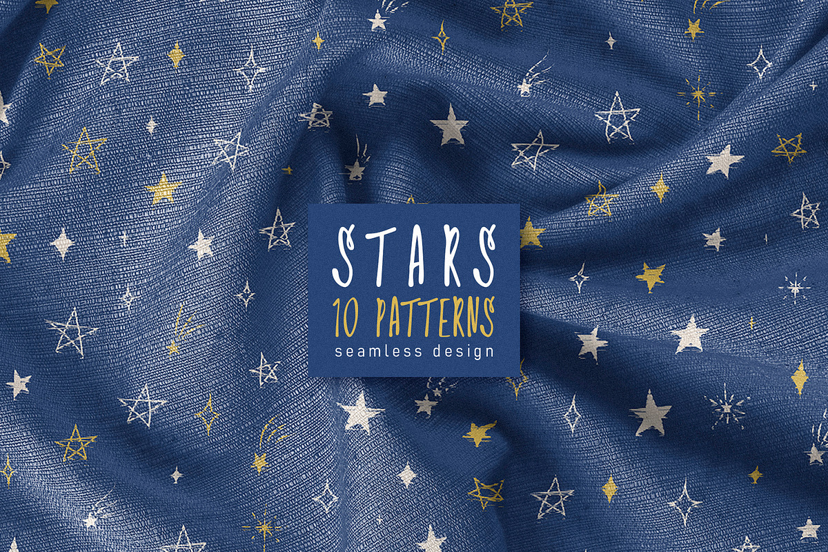 10 Stars Patterns, a Pattern Graphic by CuteDreamyDesign (Photo 1 of 8)