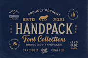Handpack Font Collections (+EXTRA), a Sans Serif Font by Sarid Ezra (Thumbnail 1 of 9)