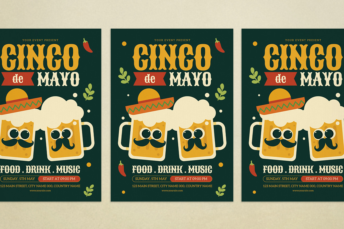 Cinco de Mayo Flyer, a Flyer Template by Alegaciez (Photo 3 of 3)