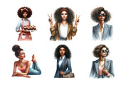 matching African  Women Clipart, an Illustration by Daily.Designs (Thumbnail 3 of 4)