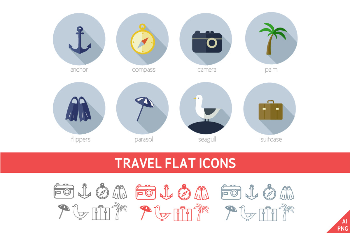 110 Flat icon collection (6 set) preview 5