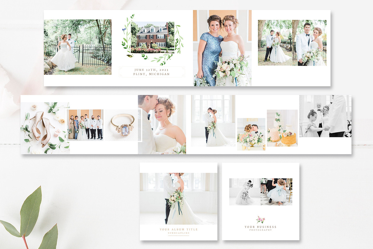 Wedding Photo Mini Book Template 3x3, a Brochure Template by By Stephanie Design (Photo 1 of 3)