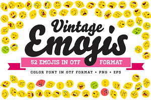 Vintage Emojis OTF Color Font