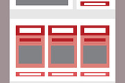 Website Wireframe Design Templates, a Wireframe Template by MightyDesign (Thumbnail 3 of 8)