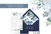 Soft Blue Watercolor Floral Set, an Illustration by One and Only Paper (Thumbnail 2 of 7)