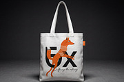 White Cotton Tote Bag Mockup, a Household Mockup by Designer Dude (Thumbnail 1 of 2)