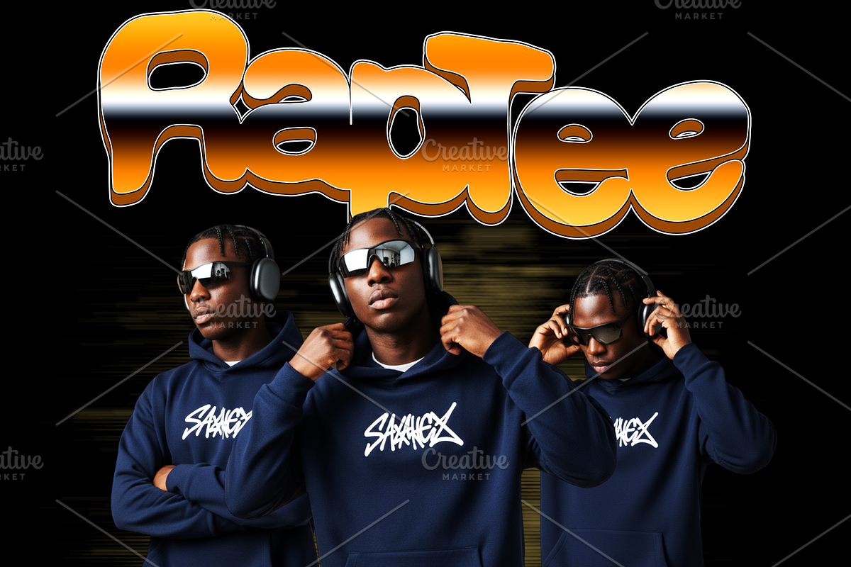 Editable Rap Tee Template - PSD File preview 7