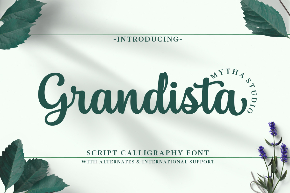 Grandista Font, a Script Font by Mytha Studio (Photo 1 of 9)