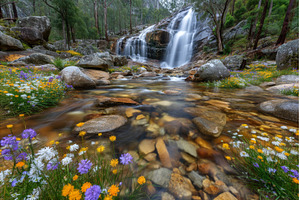 A stunning waterfall in Caraca, a Nature Photo by ZinetroN