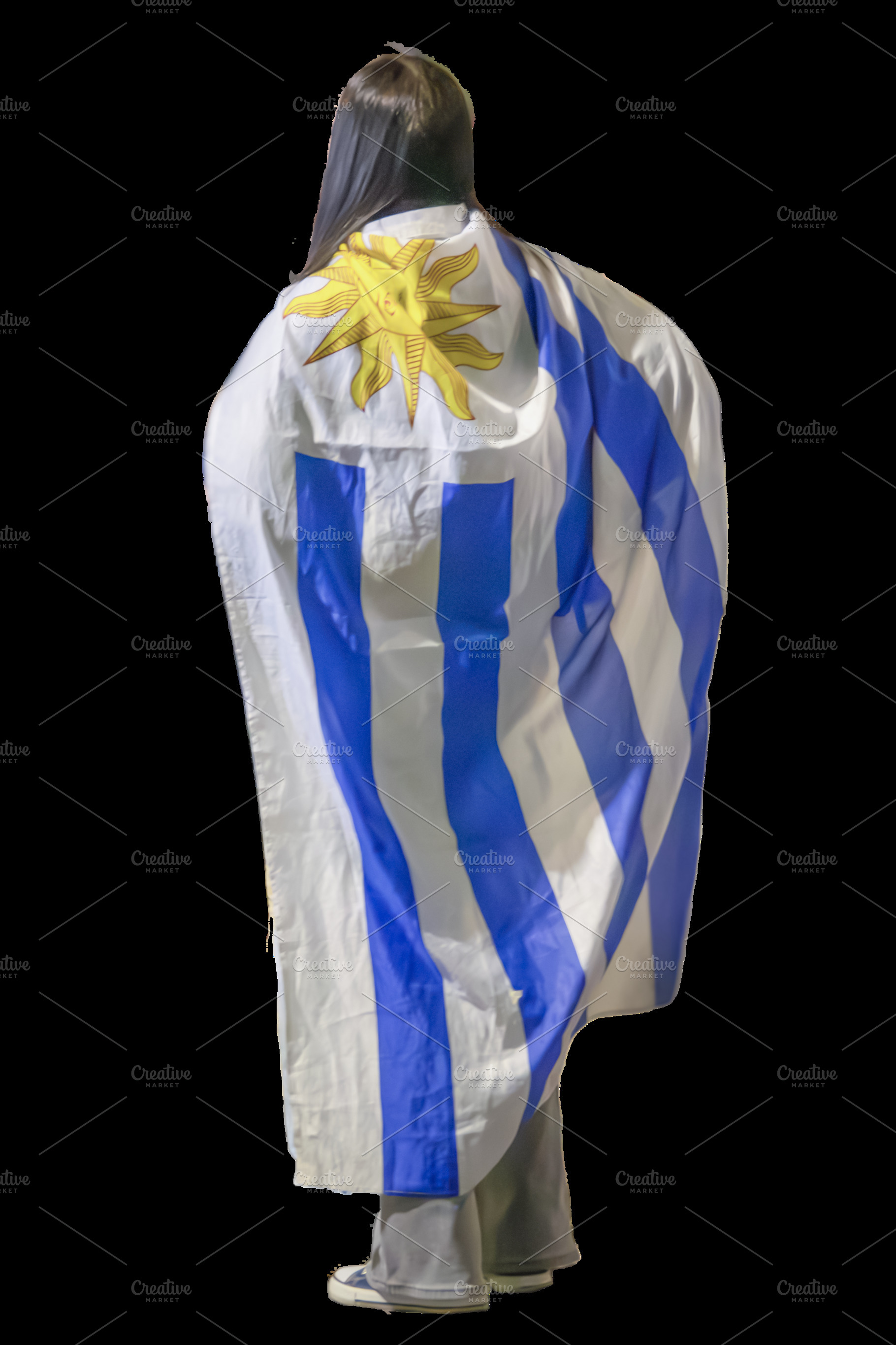 Uruguay fan cover with uruguay flag, a Person Photo by DanFLCreativo