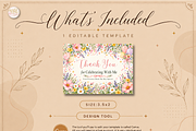 Wildflower Birthday Thank You Canva, a Marketing Template by KennedyStudio (Thumbnail 6 of 6)
