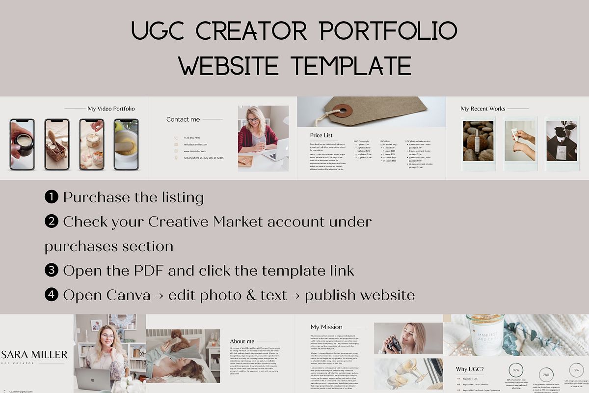 Portfolio Template | UGC Website, a Landing Page Template by Wixify Studio (Photo 2 of 6)