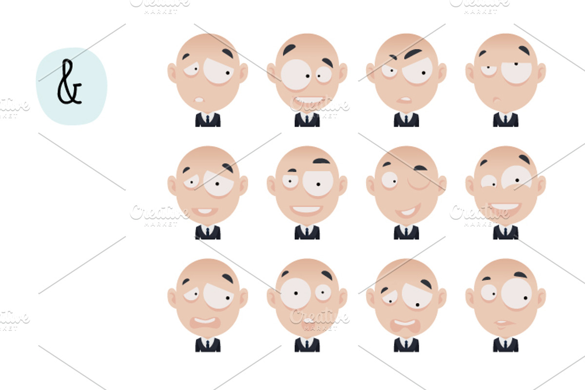 3 Avatar (12 different expressions), a Work Illustration by Beatriz Gascón (Photo 2 of 3)