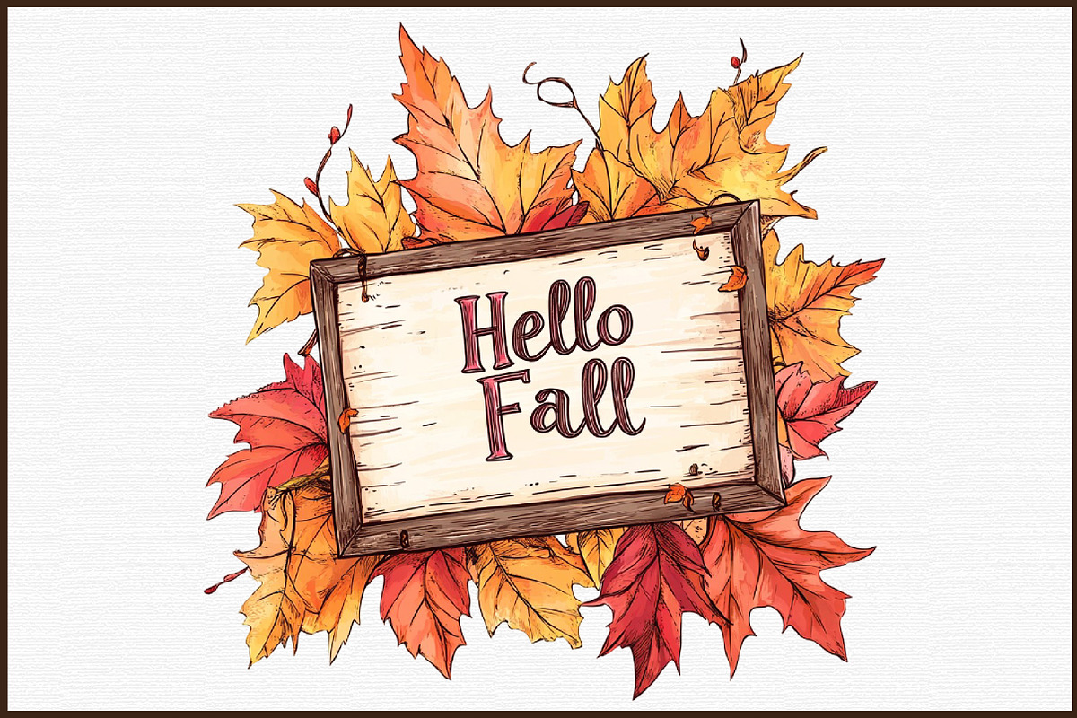 Cozy Fall Autumn Clipart Bundle, Fal, an Illustration by Sublimation Artist (Photo 3 of 6)