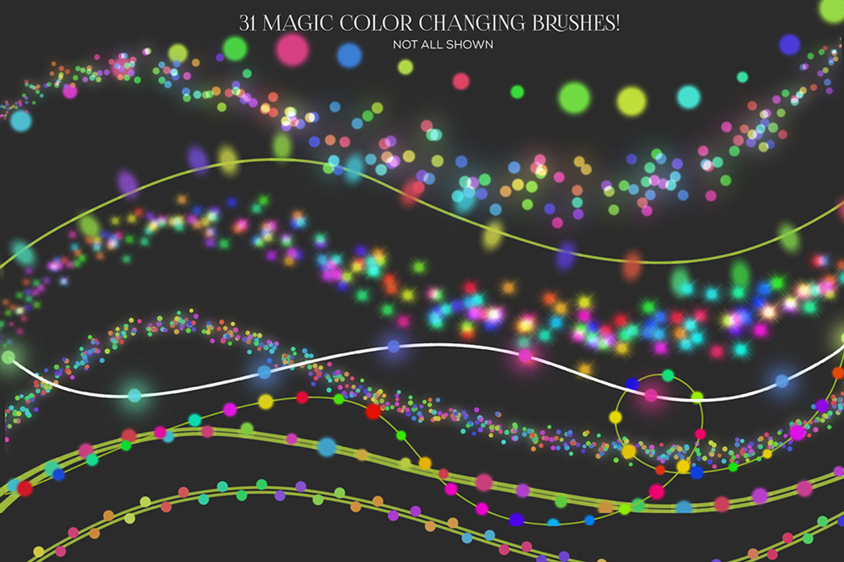 String Lights & Wreath Procreate Set, a Brush Add-On by Studio Kitsch (Photo 4 of 13)