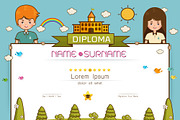 Certificate kids diploma, a Card Template by essense (Thumbnail 1 of 2)