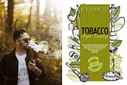 Set smoking tobacco elements sketch, a Background Graphic by Live line (Thumbnail 4 of 6)