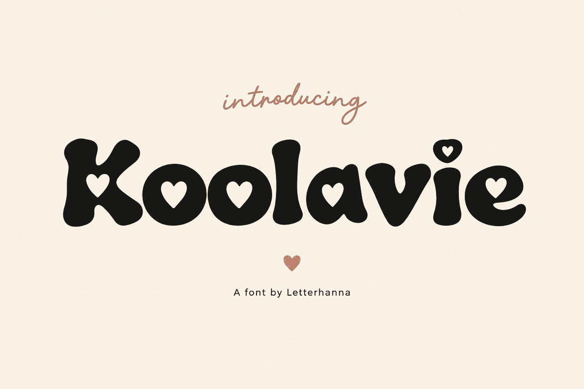 Koolavie - A Playful Bubble Font, a Handwritten Font by Letterhanna Studio (Photo 1 of 9)