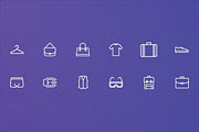 Clothes & Fashion Accessories Icons, an Outline Icon by FlatLineIcons (Thumbnail 4 of 4)