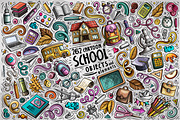 School Cartoon Objects Set, an Object Graphic by BALABOLKA (Thumbnail 1 of 4)