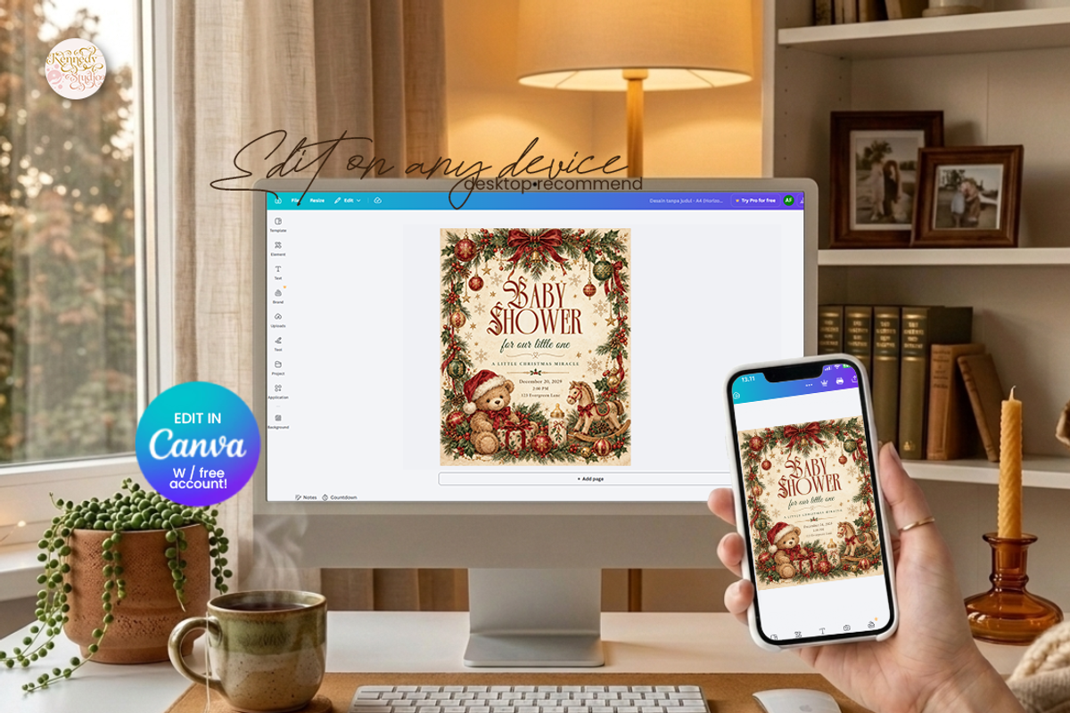 Baby Shower Welcome Canva Template, a Marketing Template by KennedyStudio (Photo 3 of 6)