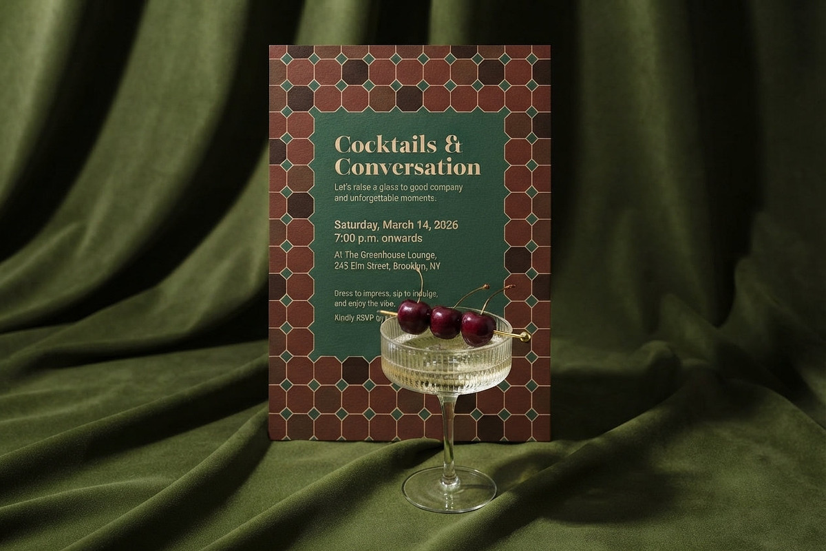 Cocktail Invitation Template 37, a Marketing Template by BloomToLife By Dona (Photo 1 of 7)