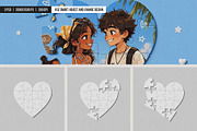 Heart-Shaped Jigsaw Puzzle Mockup, an Advertising Mockup by SD Mockup (Thumbnail 5 of 5)