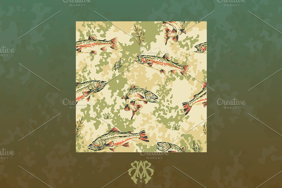Camouflage fish and aquatic plants, an Object Illustration by Krizvector Artwork Shop (Photo 2 of 6)