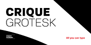 Crique Grotesk, a Sans Serif Font by Stawix (Thumbnail 1 of 8)