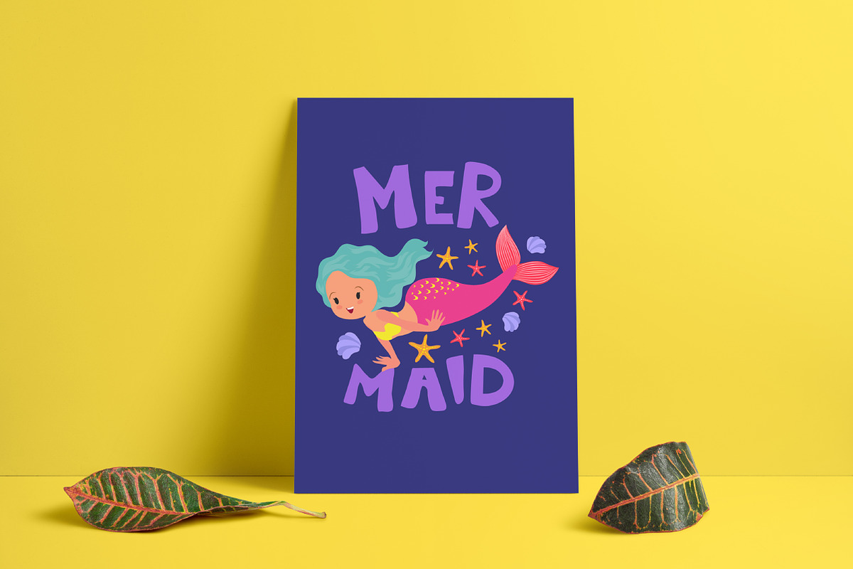 My little mermaid-clipart set, a Graphic by ComelyPics Shop (Photo 7 of 9)