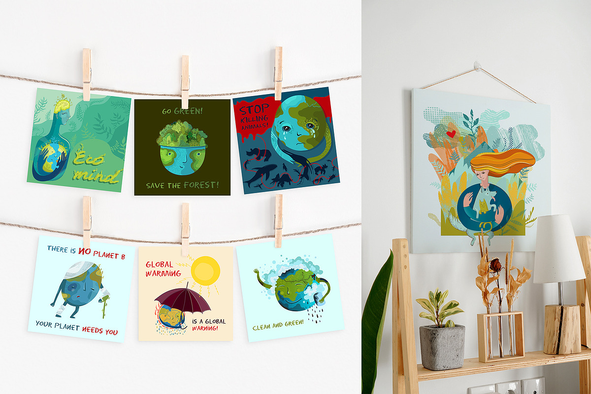 In Eco Love with Earth. Vector set, an Education Illustration by Shusha Guna Art (Photo 6 of 14)