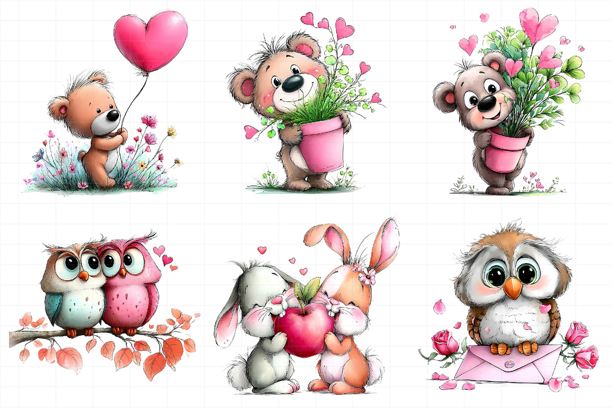 Woodland Romance Clipart, an Illustration by Daily.Designs (Photo 3 of 8)