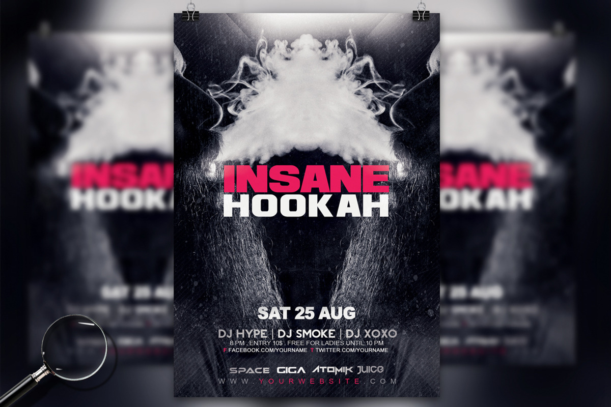 12 Hookah Flyers | Premium Bundle, a Flyer Template by GIGA-TEMPLATE (Photo 2 of 13)