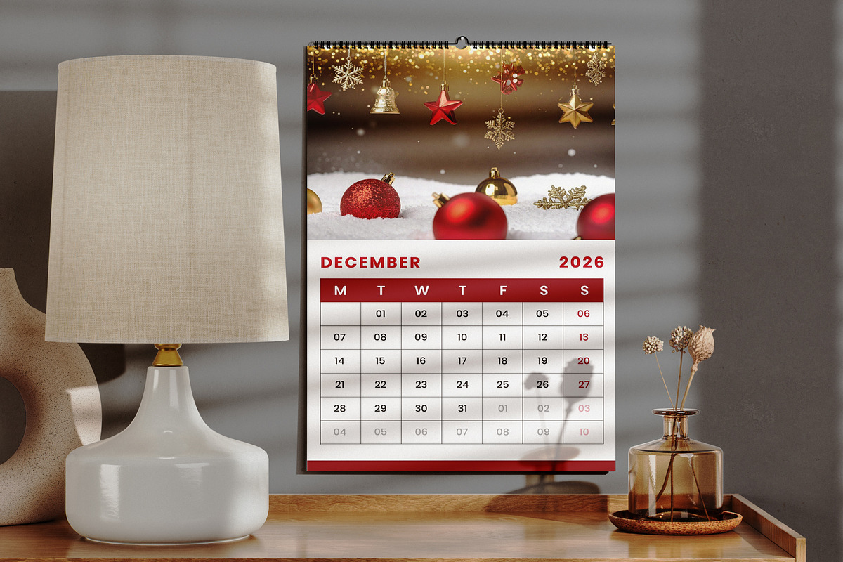 2026 Full Year Wall Calendar Canva, a Stationery Template by Mustafiz (Photo 3 of 8)