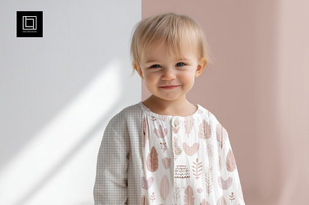 Long Sleeve Baby Dress Mockup, a Shirt Mockup by 1001 mockups