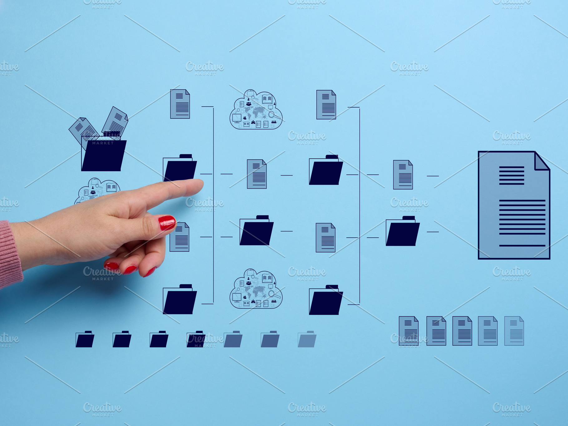 Concept of control and systematization of documents and data, fe, a Business Photo by ndanko
